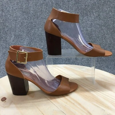Steve Madden Tacones Mujer 10M Marrón Estoriaa Correa al Tobillo Hebilla Cuero Foto 1 de 4