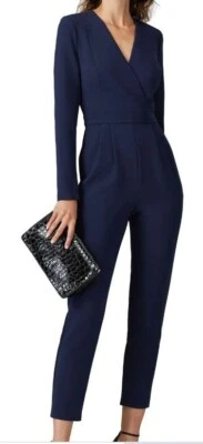 Mono negro Halo Rent the Runway Andi $415 al por menor azul marino Foto 1 de 4