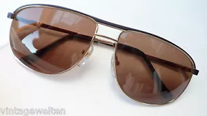 Große Sonnenbrille sportlich XXL Gläser Doppelsteg braun getönt 62-16 Gr: L - Bild 1 von 3