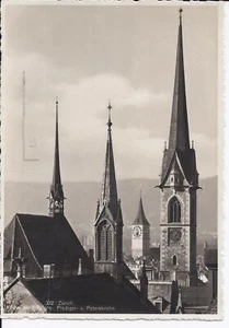 083 Luoghi di Pace Zurigo Predicatore. e chiesa di San Pietro 1931 - Foto 1 di 2
