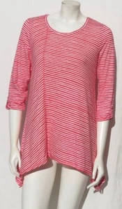 NEW $69 ZENERGY by CHICO’S Malibu Punch Striped Seamed Shirt Tunic Top sz 0 4 6 - Picture 1 of 5