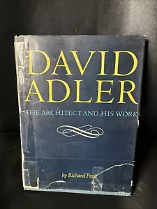 DAVID ADLER: Der Architekt und sein Werk von Richard Pratt 1970 HC DJ 1. AUFLAGE - Bild 1 von 9