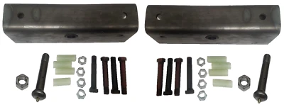 Pair Trailer Suspension Rebuilt Kit Slipper Spring 12" Equalizer Bushings Bolts - Image 1 of 4
