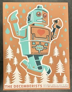Decemberists Concert Tour Poster - April 14, 2007 Missouri (196/200) Silkscreen - Picture 1 of 8