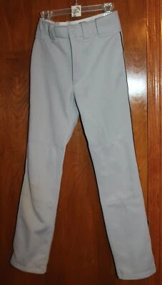 PANTALONES DE BÉISBOL MIZUNO para niños grandes (26-28) (gris/negro) usados en excelente estado Foto 1 de 3