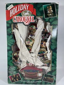 VTG 1992 MR CHRISTMAS Holiday Carousel Calliope 6 Horse 21 Carols Musical Lights - Picture 1 of 12