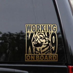 WORKING K9 Unit ON BOARD German Shepherd Police Dog Vinyl Decal Sticker - Picture 1 of 2