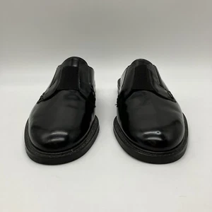 Women's THEORY shiny black leather flat clogs w elastic closure size 39 EU 8 US - Picture 1 of 11