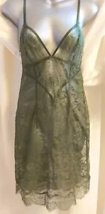 Victoria Secret Green Lace Slip lingerie Size small - Picture 1 of 9