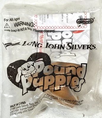 Длинный John Silver's фунт щенки игрушка коричневый собака фигурка 1996 Galoob запечатанный новый - Изображение 1 из 4