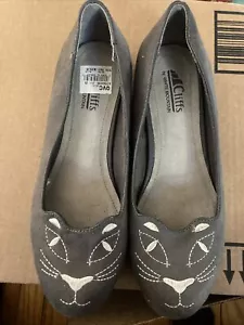 Cliffs By white mountain Cute Kitty Cat Flats Size 8b Medium width - Picture 1 of 5
