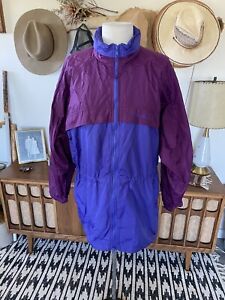 Eddie Bauer Womens Windbreaker Jacket Hooded Waterproof Coat Sz XL