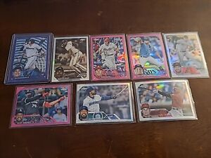2023 Topps Chrome Parallel Lot(8) Sepia, Pink Purple Sonar Realmuto Riley