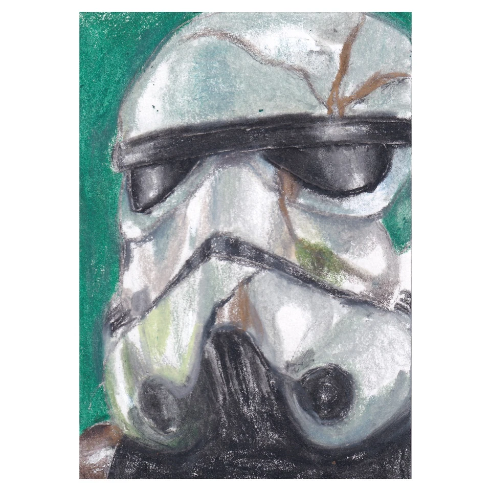 1 of 1 PSC Sketch Card of Nighttrooper Stormtrooper Star Wars Art 2,5”x3.5” - Image 1 of 1