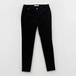 Pantaloni Boston Proper Velluto Donna 8 Nero Skinny Elasticizzati Carriera Casual - Foto 1 di 11
