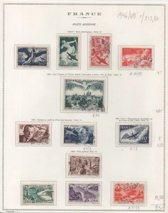 FRANCE /1946-1969 POSTE AERIENNE # 16 A 43 OBLITERES / COTE +210.00 € / 3 SCANS - Picture 1 of 3