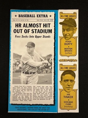 1969-70 Bazooka All-Time Greats bubble gum box - Gehrig, Foxx, Speaker - Image 1 of 3