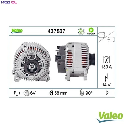ALTERNATOR 437507 FOR VW AUDI A6/Allroad/S6 A8L Q7/SUV BUN/CASB/BKS/CATA 3.0L A6 - Image 1 of 4