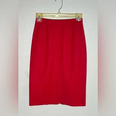 Falda Lápiz Jean Paul Gaultier Clásica Lana Roja Italia Talla 4 Foto 1 de 4