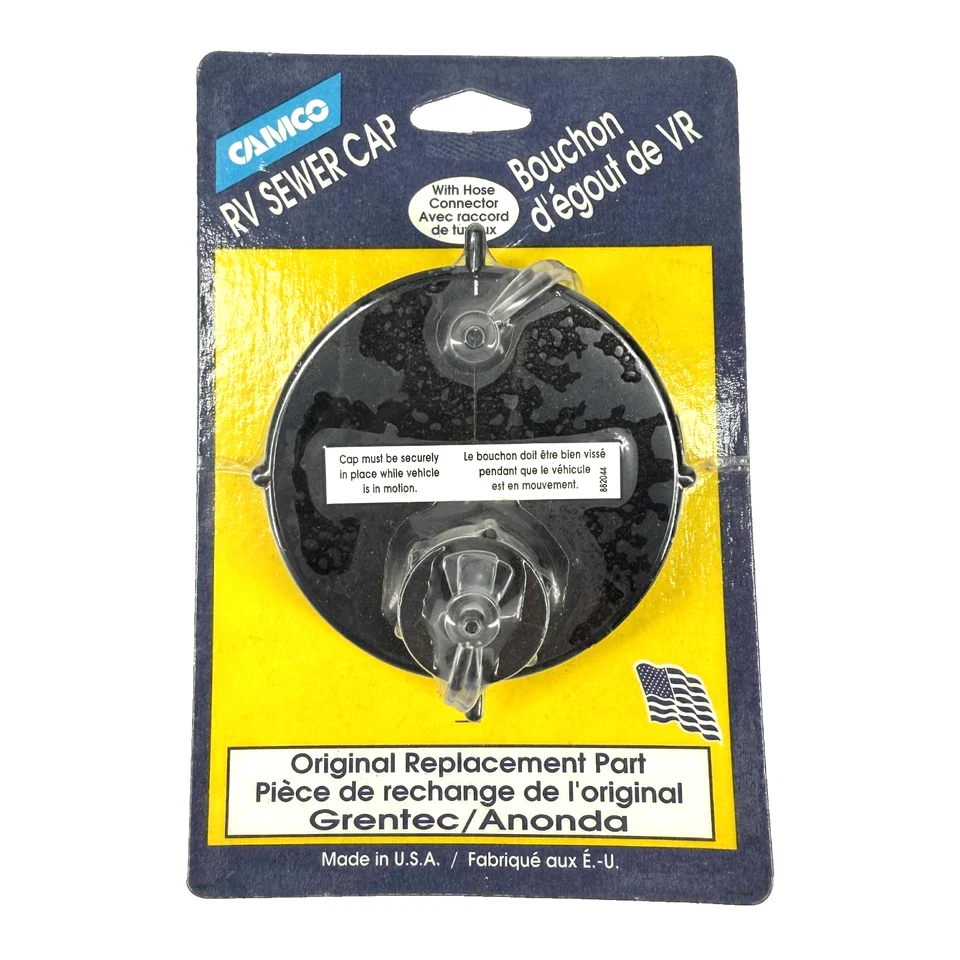 Camco Sewer Cap Rv Gray Prevents Leaks