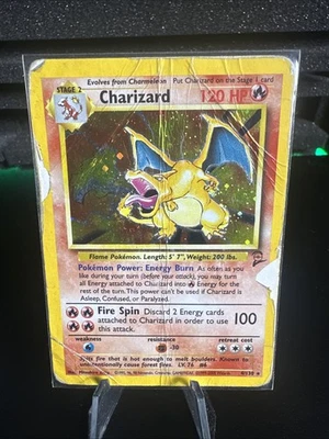 Pokémon TCG Charizard Base Set 2 Holo Unlimited Rare Damaged - Image 1 of 4