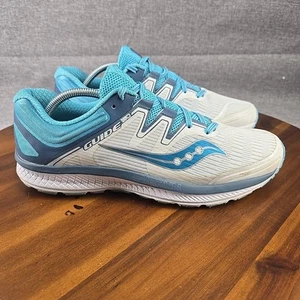 Saucony Guide Iso Athletic Running Sneakders S10415-4 White Blue Womens Size 12 - Picture 1 of 14
