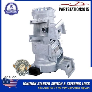 OEM Ignition Starter Switch & Steering Lock Fit Audi A3 TT R8 Golf Jetta MK5 MK6 - Picture 1 of 5