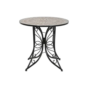 Mesa auxiliar Home ESPRIT negra colorida 80 x 80 x 76 cm - Imagen 1 de 6