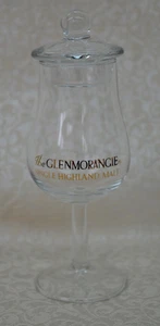 GLENMORANGIE: SINGLE HIGHLAND MALT WHISKY TASTING NOSING PEDESTAL GLASS & LID - Picture 1 of 3