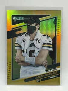 2021 Donruss Gold Press Proof Premium Photo Variation SP Aaron Rodgers - Picture 1 of 2