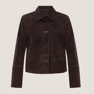 Women’s Coffee Brown Suede Jacket Cropped Western Short Button Up Outerwear Coat - Picture 1 of 5