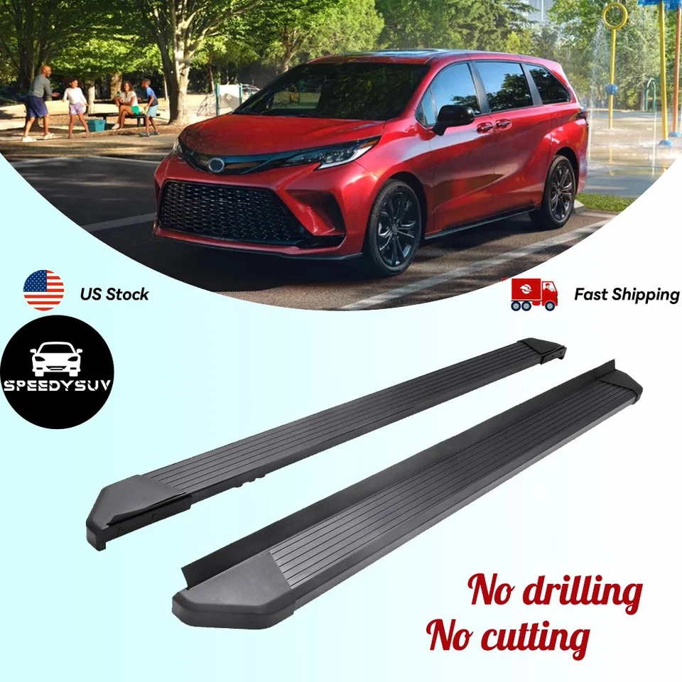 600lbs Running Boards For Toyota Sienna 2021-2026 Side Steps Nerf Bars Protector - Image 1 of 4