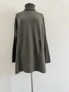 SUÉTER GRANATE HILL LANA MERINO CACHEMIR CUELLO ALTO CANGURO BOLSILLO TALLA XS - Imagen 1 de 8