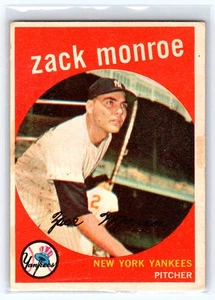 1959 Topps Zack Monroe #108 New York Yankees - Imagen 1 de 2