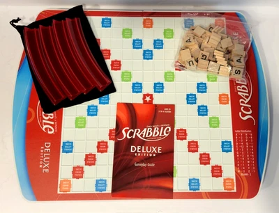 Scrabble Deluxe Edition Wheels Rotating Turntable Board Travel Case Complete - Image 1 of 4