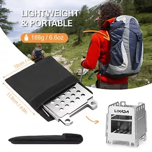 Lixada Tragbarer Edelstahl Leichter Klappbarer Holzkocher Camping B8Y8 - Bild 1 von 11