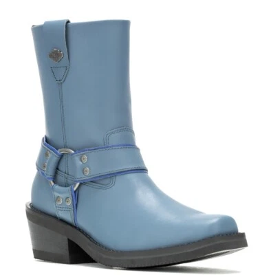 Harley-Davidson Women's Korsen Western Styled Blue Fashion Harness Boots D87292 - Image 1 of 4