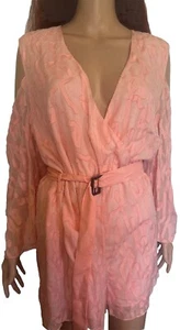 LIFE WITH BIRD NWT Designer About Him Flimango Pink Silk Blend Playsuit-4 - Picture 1 of 10