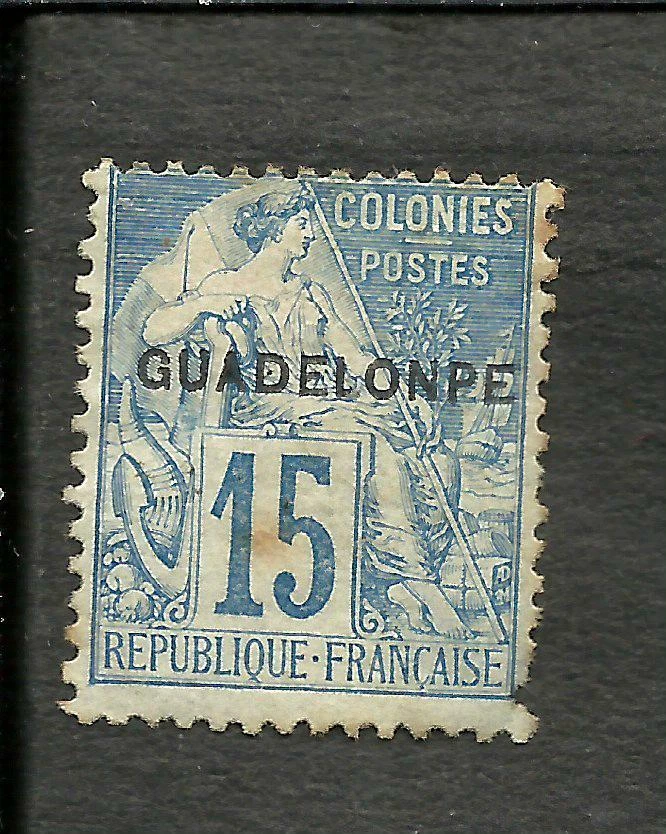 FRANCE GUADELOUPE YV 19aC (GUADELONPE) MINT NO GUM - Image 1 of 1