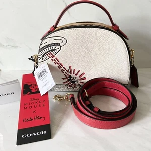 Coach Disney Mickey Mouse X Keith Haring Serena Satchel Chalk Multi C6976 NWT - Picture 1 of 10