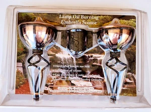 Maui Wall Sconce Cupper Oil Lamp Torch Tabletop Outdoor Costco Set of 2 - New - Picture 1 of 11