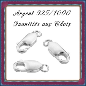 Fermoirs mousqueton rectangle 11,7mm, en Argent 925/1000 . Réf: CHJR11 - Foto 1 di 1
