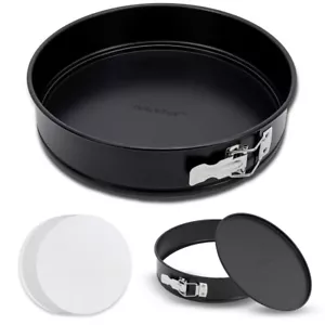 NutriChef Non-Stick Springform Baking Pan, Leakproof & Rustproof Cake Pan (Black - Picture 1 of 7