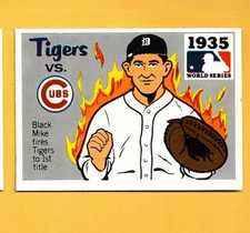 1971 Fleer R.G. LAUGHLIN WORLD SERIES 1935 Tigers v. Cubs #33 BLACK BACK NRMT