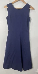 Lands End Dress Navy Fit And Flare Dress Women’s Size 2 NWT! - Picture 1 of 5