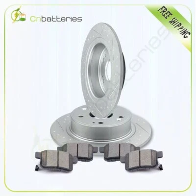 Rear Brake Rotors And Ceramic Pads For Honda Accord LX EX 2008-2017 Acura TSX - Imagem 1 de 4