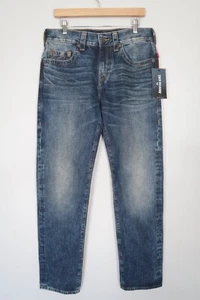 Pantalones de mezclilla True Religion GENO para hombre calce relajado azules nuevos con etiquetas W32 L34 - Imagen 1 de 22