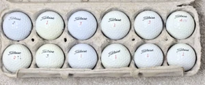 titleist golfbälle 12 Stück ein Dutzend gebraucht gebraucht gewaschen sortiert 0617 - Bild 1 von 3