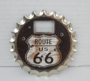Route 66 Bottle Opener & Magnet - Picture 1 of 6