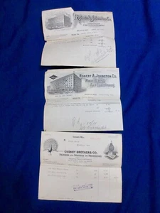 3 1911-13 ilust BILLHEADS MILWAUKEE CUDHAY PACKERS ROBERT JOHNSON BISCUIT 7X8"#7 - Picture 1 of 6